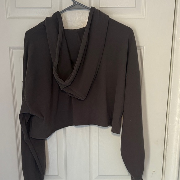 Wild Fable Chocolate Brown Cropped Hoodie - Picture 2 of 6